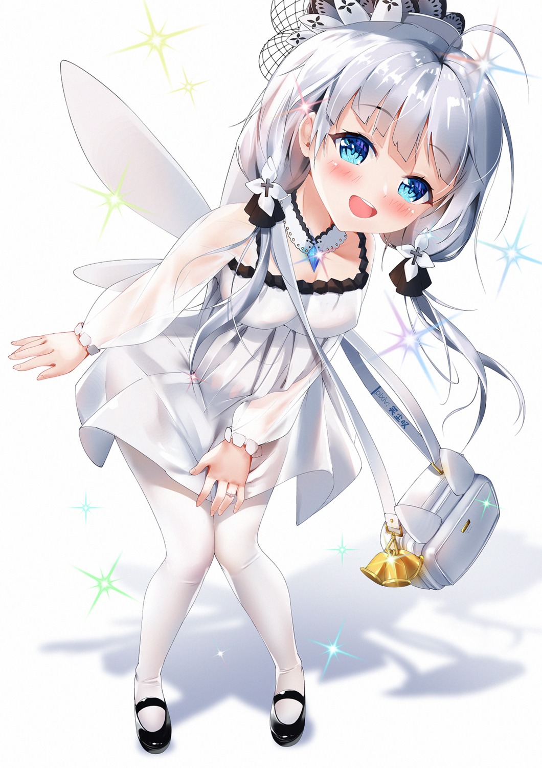 azur_lane dress illustrious_(azur_lane) little_illustrious_(azur_lane) pantyhose see_through wings xiaochentan