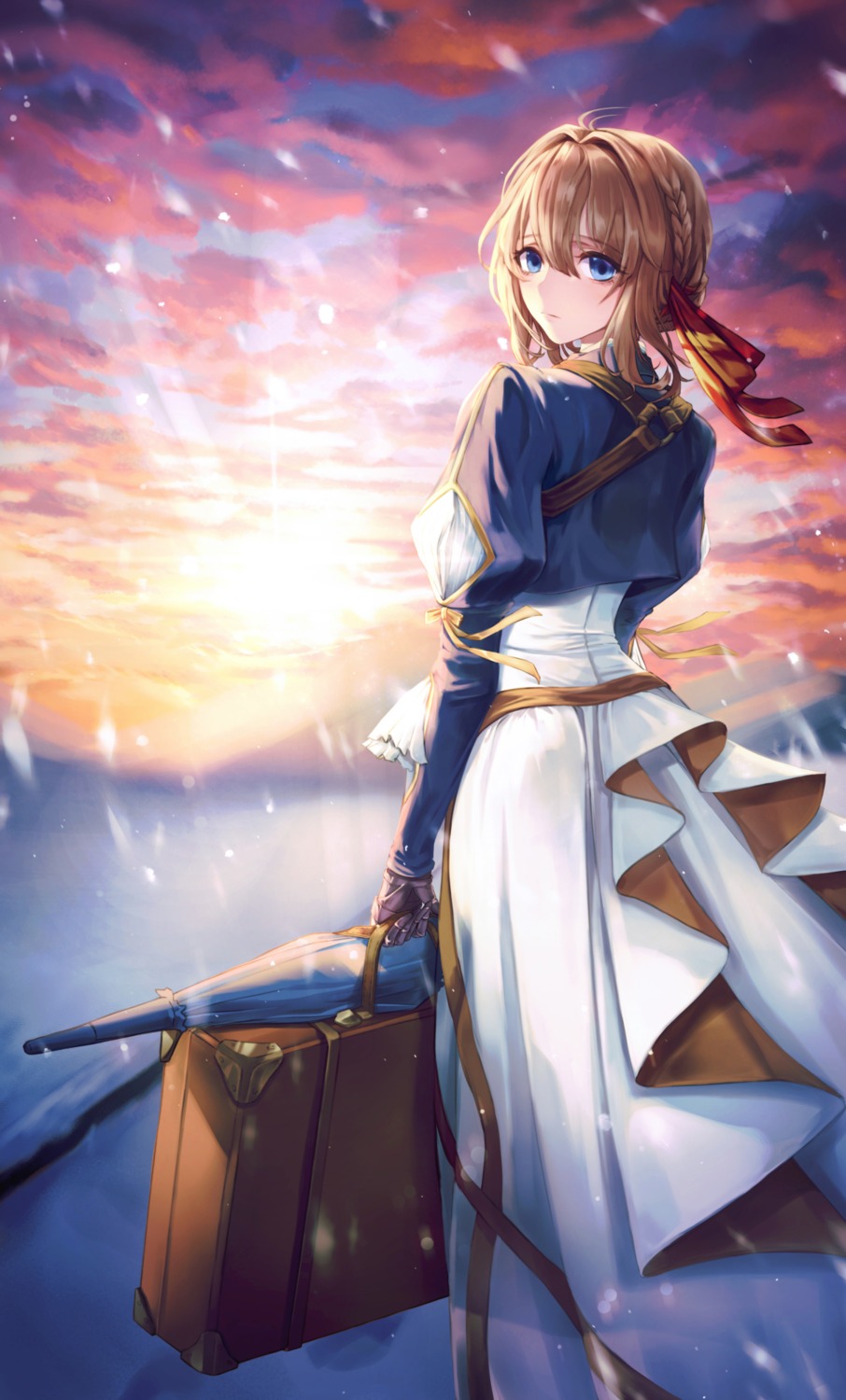 dress rcvz8745 umbrella violet_evergarden violet_evergarden_(character)