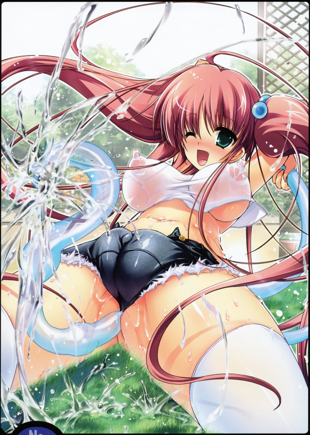 cameltoe erect_nipples misakura_nankotsu nipples see_through tentacles wet_clothes