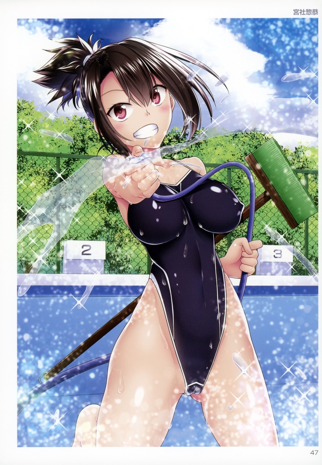 cameltoe erect_nipples miyashiro_sousuke swimsuits