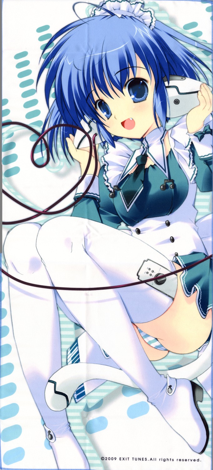 exit_tunes fixme maid mikeou nagisa pantsu scanning_artifacts shimapan tail thighhighs