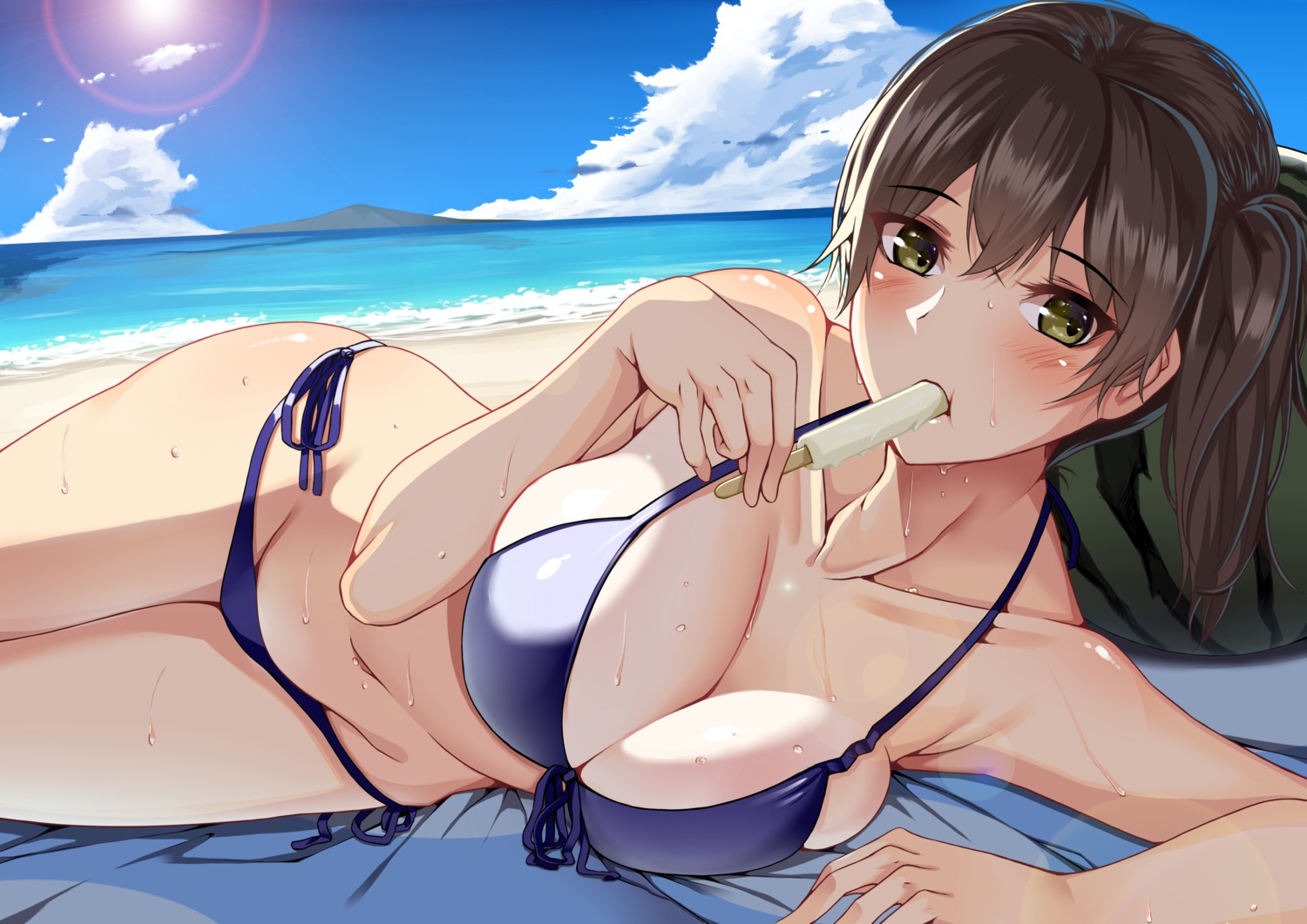 atelier_yuu bikini cleavage kaga_(kancolle) kantai_collection swimsuits