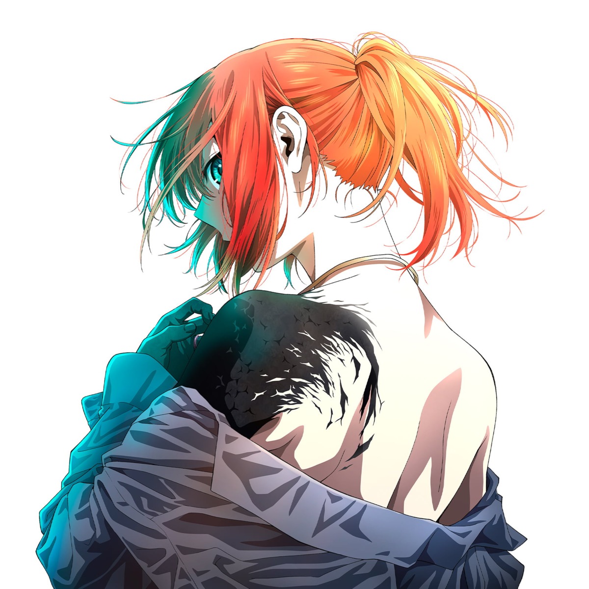 hatori_chise mahoutsukai_no_yome no_bra open_shirt tagme tattoo