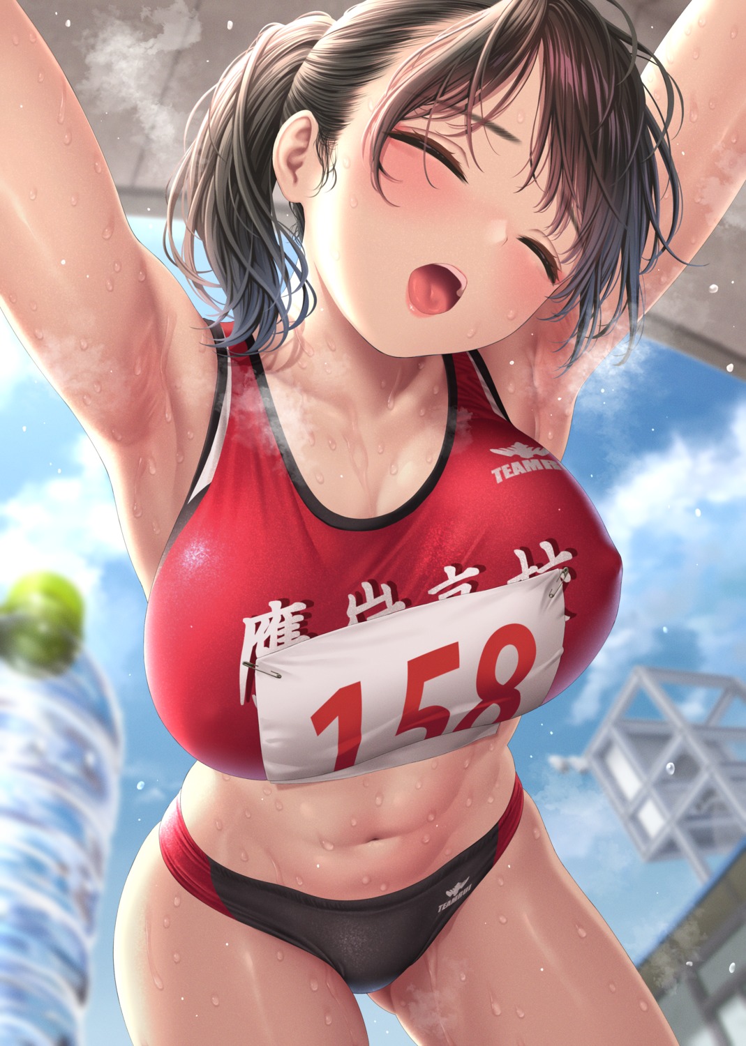 buruma erect_nipples gym_uniform kase_daiki wet