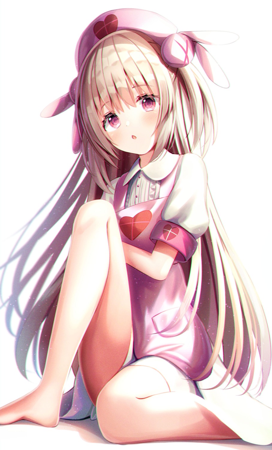 anzu_yotsuba natori_sana nurse sana_channel skirt_lift