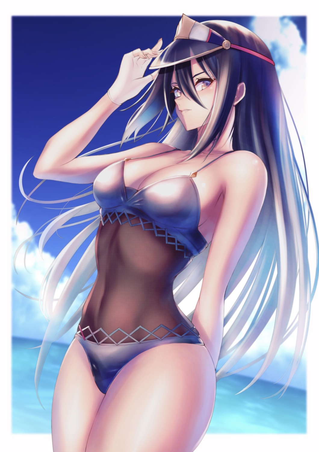 cleavage hakusai_(hksicabb) swimsuits