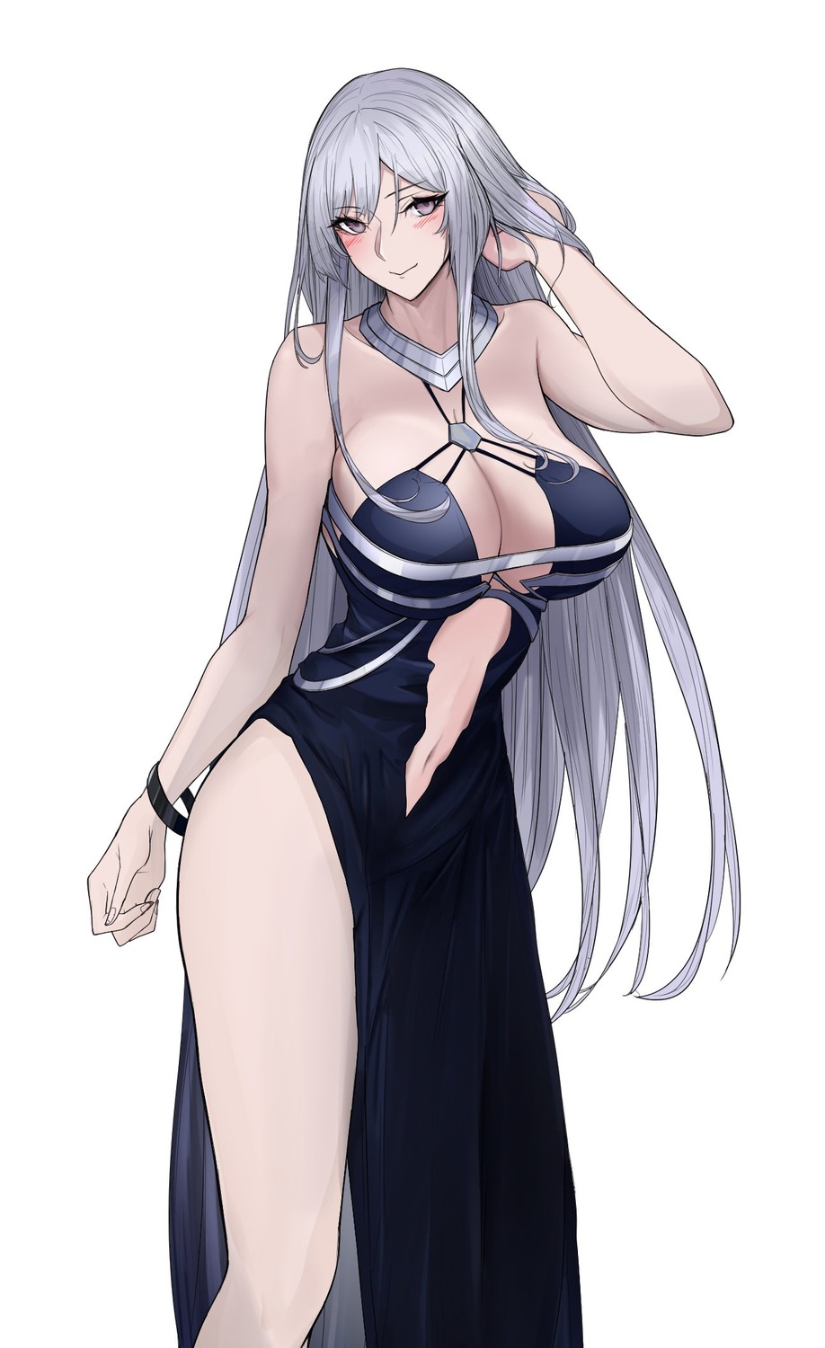 ak-12_(girls_frontline) dress girls_frontline no_bra swavigg