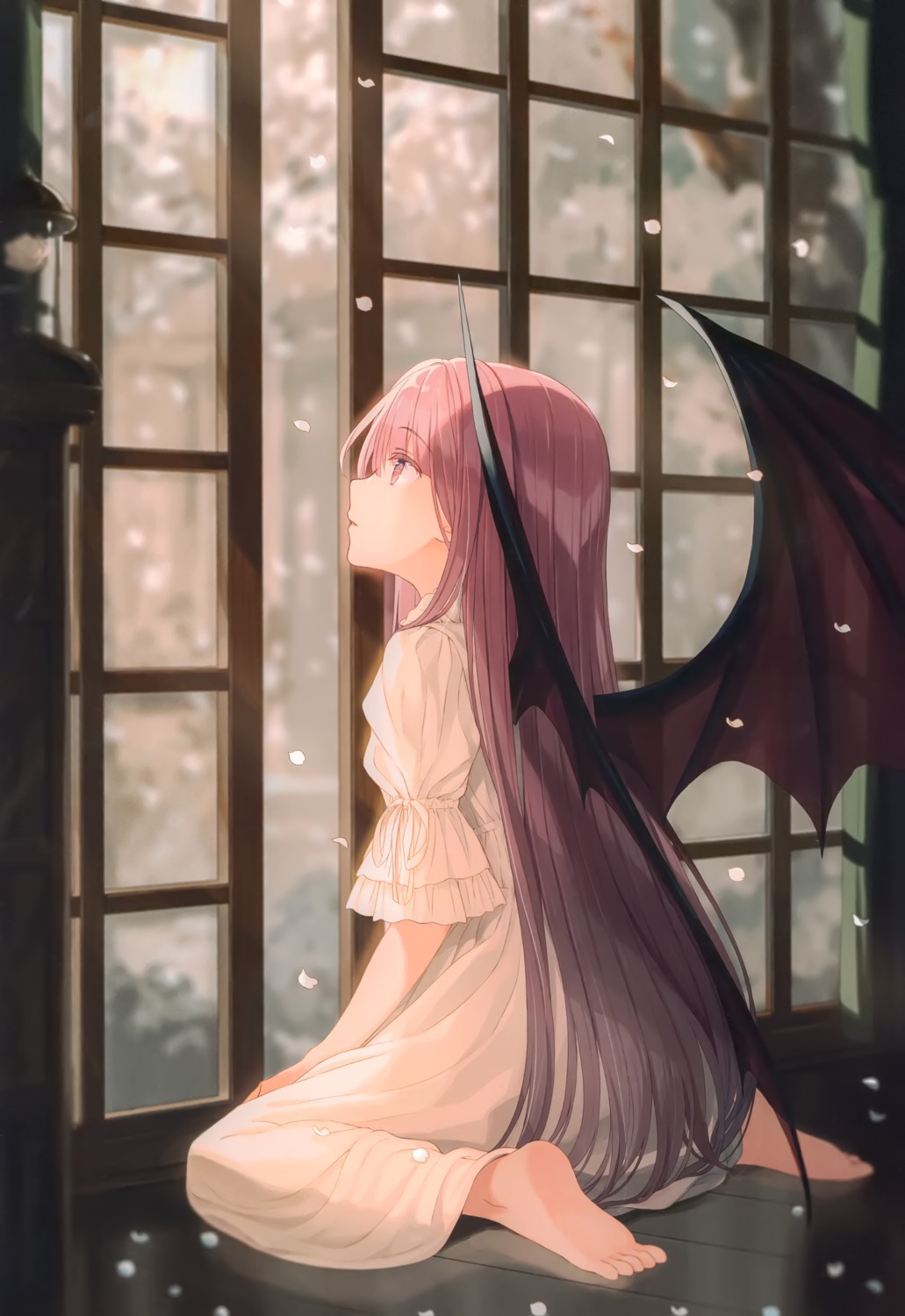 crown dress feet summer_dress wings yashiro_seika