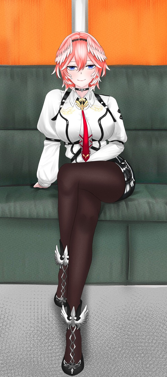 arthatros hololive pantyhose takane_lui uniform wings