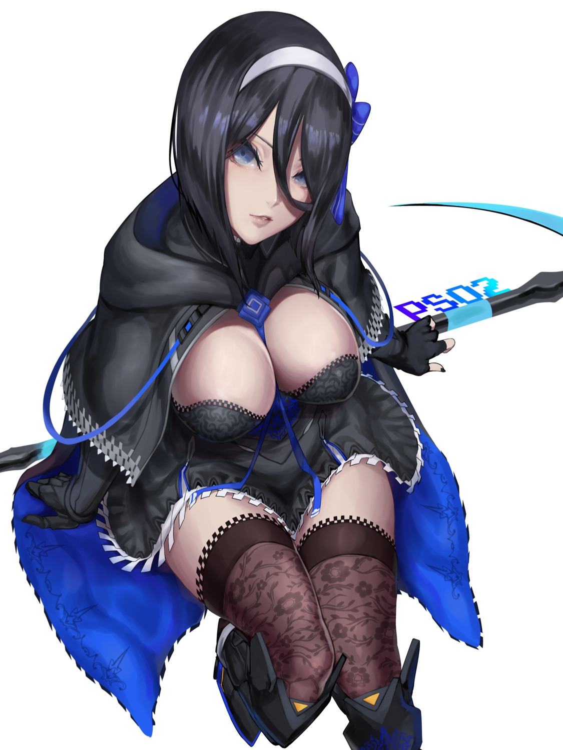 bra phantasy_star_online_2 tagme thighhighs weapon