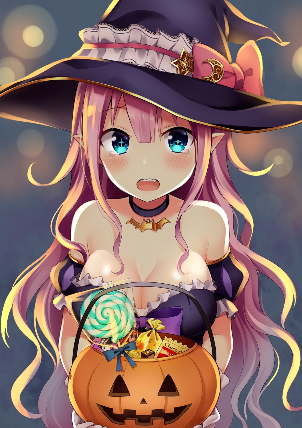 cleavage halloween pointy_ears witch yuusa