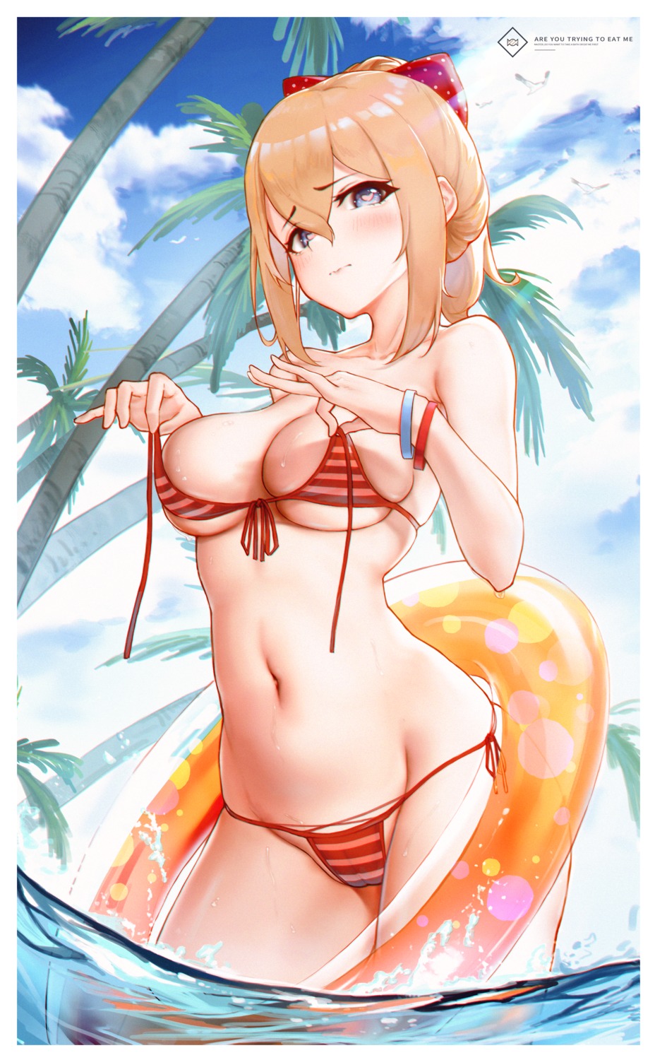 bikini cameltoe genshin_impact jean_(genshin_impact) l_ract swimsuits undressing wet