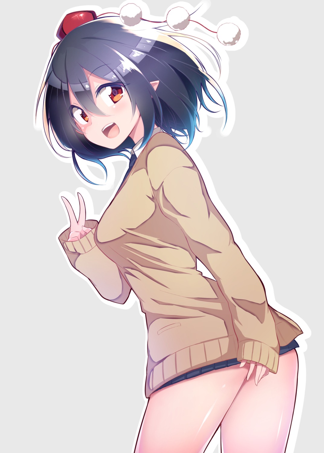 chipa pointy_ears shameimaru_aya sweater touhou