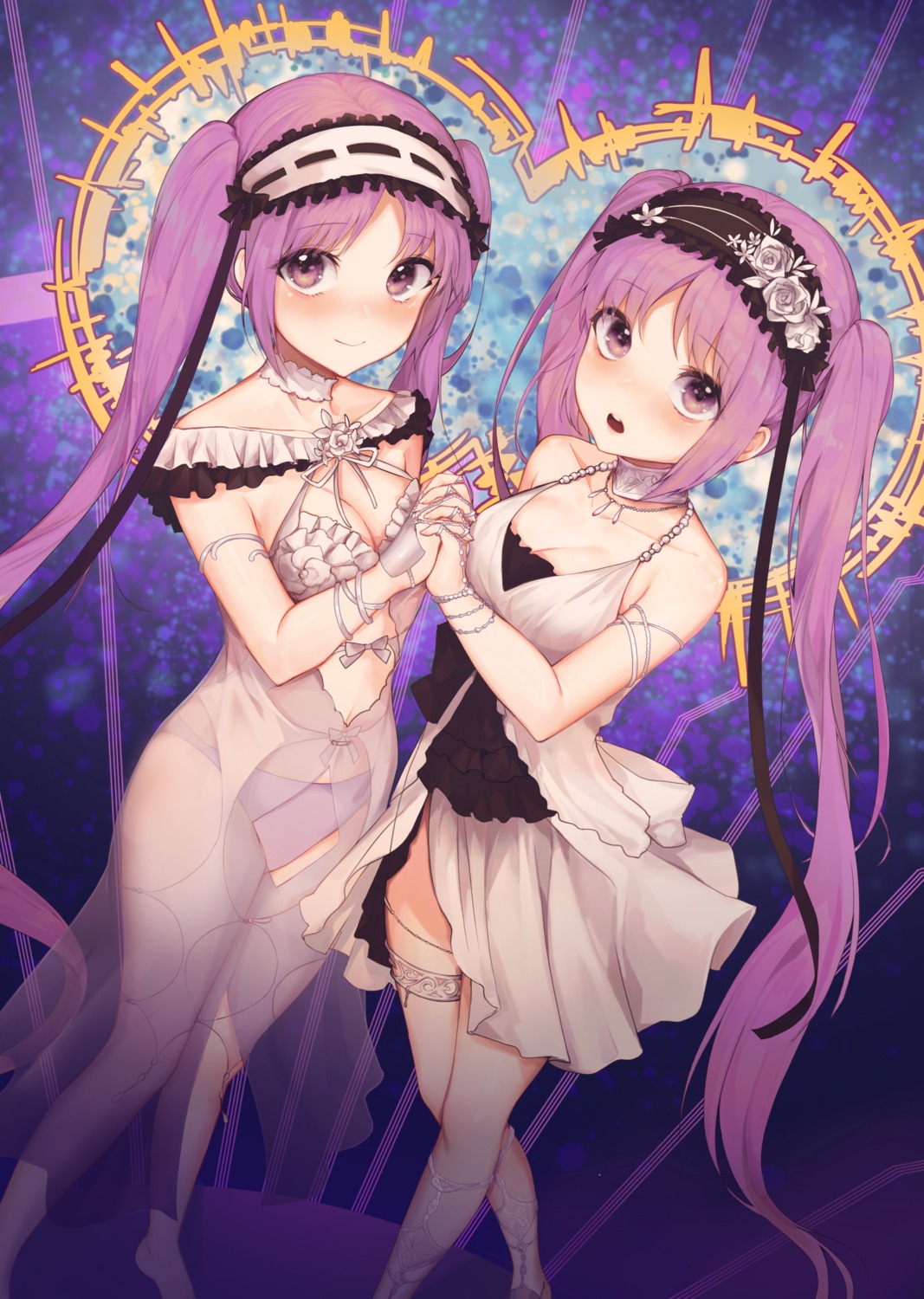 cleavage euryale fate/grand_order garter oyabuli pantsu see_through stheno