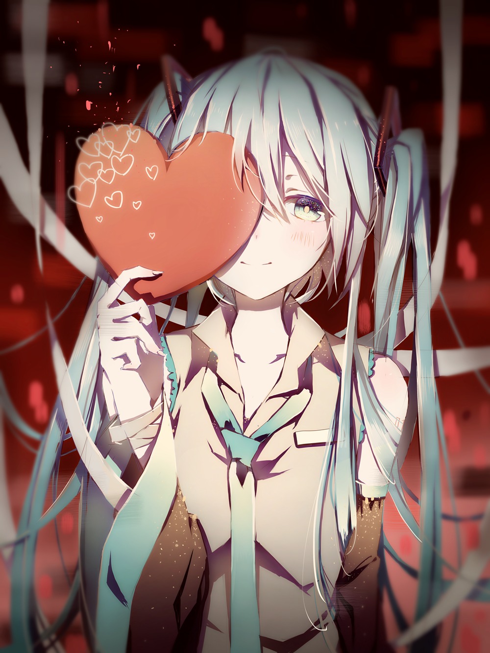 hatsune_miku pudding valentine vocaloid