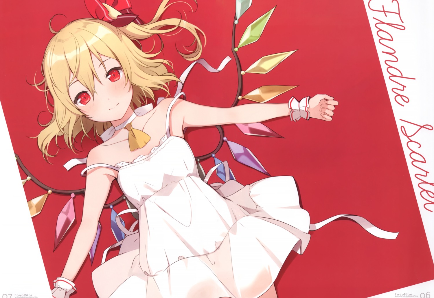 6u dress eternal_land flandre_scarlet summer_dress touhou wings