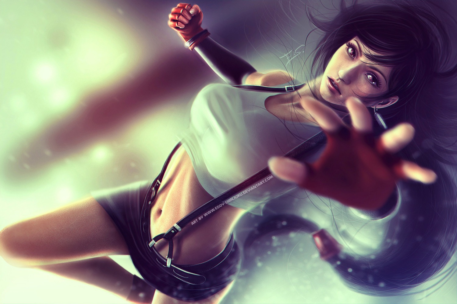 eddy_shinjuku final_fantasy final_fantasy_vii skirt_lift tifa_lockhart