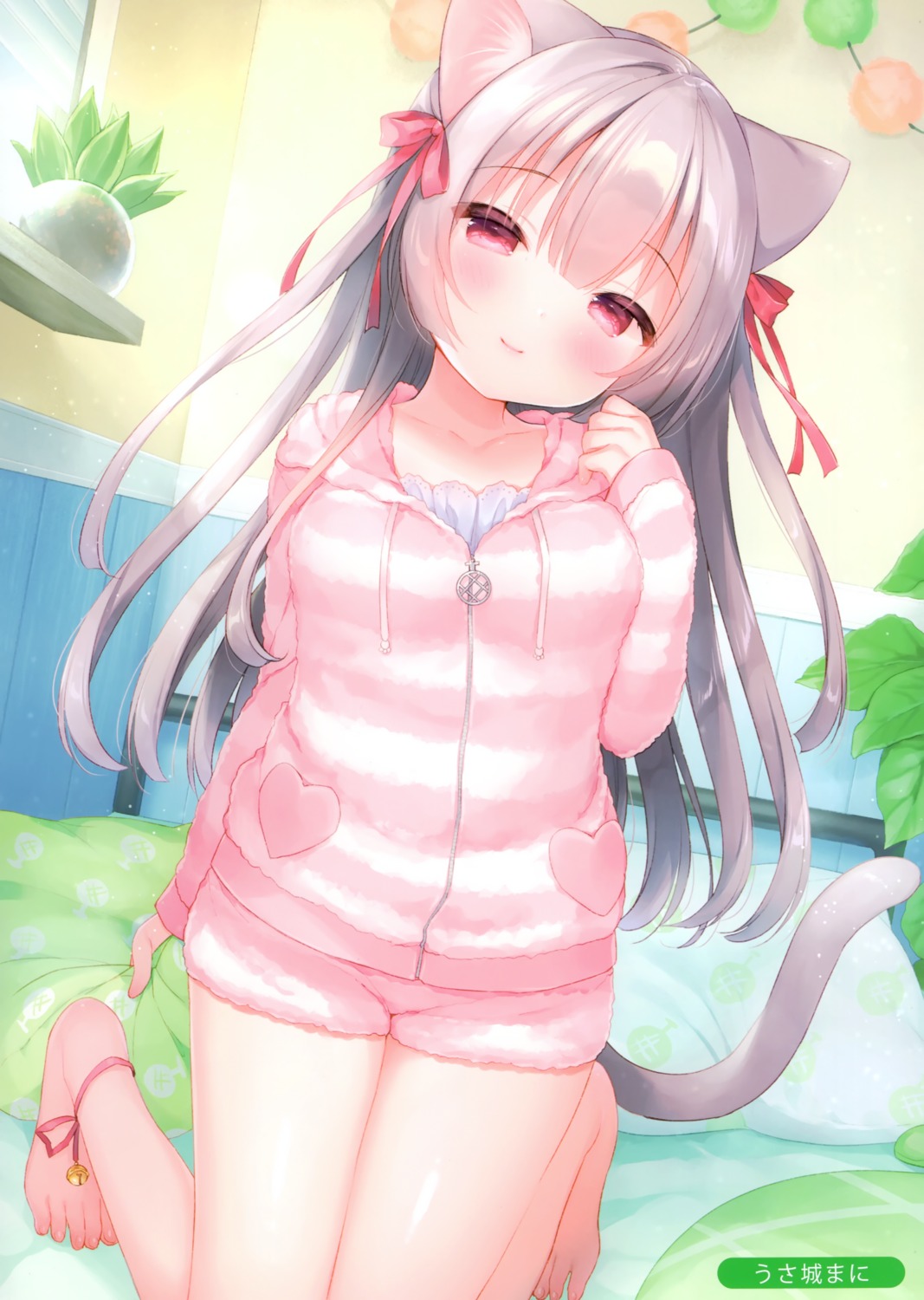 animal_ears nekomimi pajama tail usashiro_mani