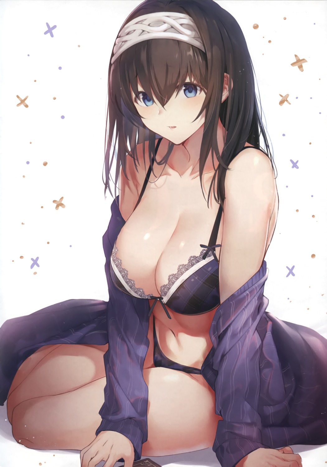 bra cleavage open_shirt pantsu sagisawa_fumika sola_(solo0730) the_idolm@ster the_idolm@ster_cinderella_girls