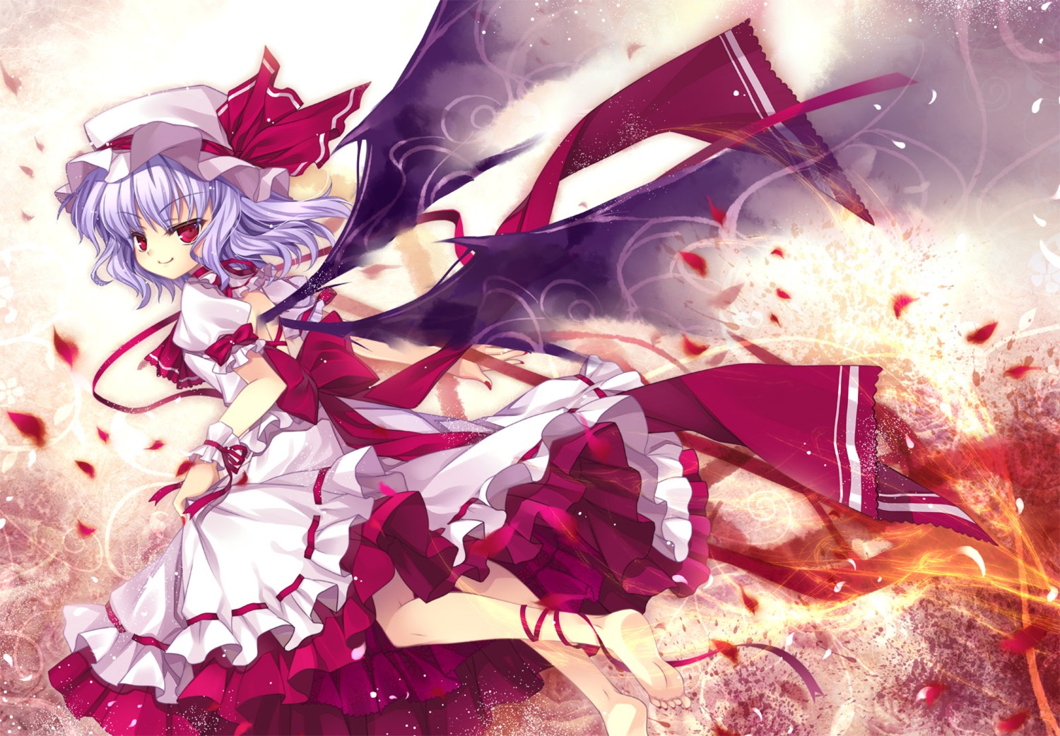 capura_lin dress remilia_scarlet touhou wings