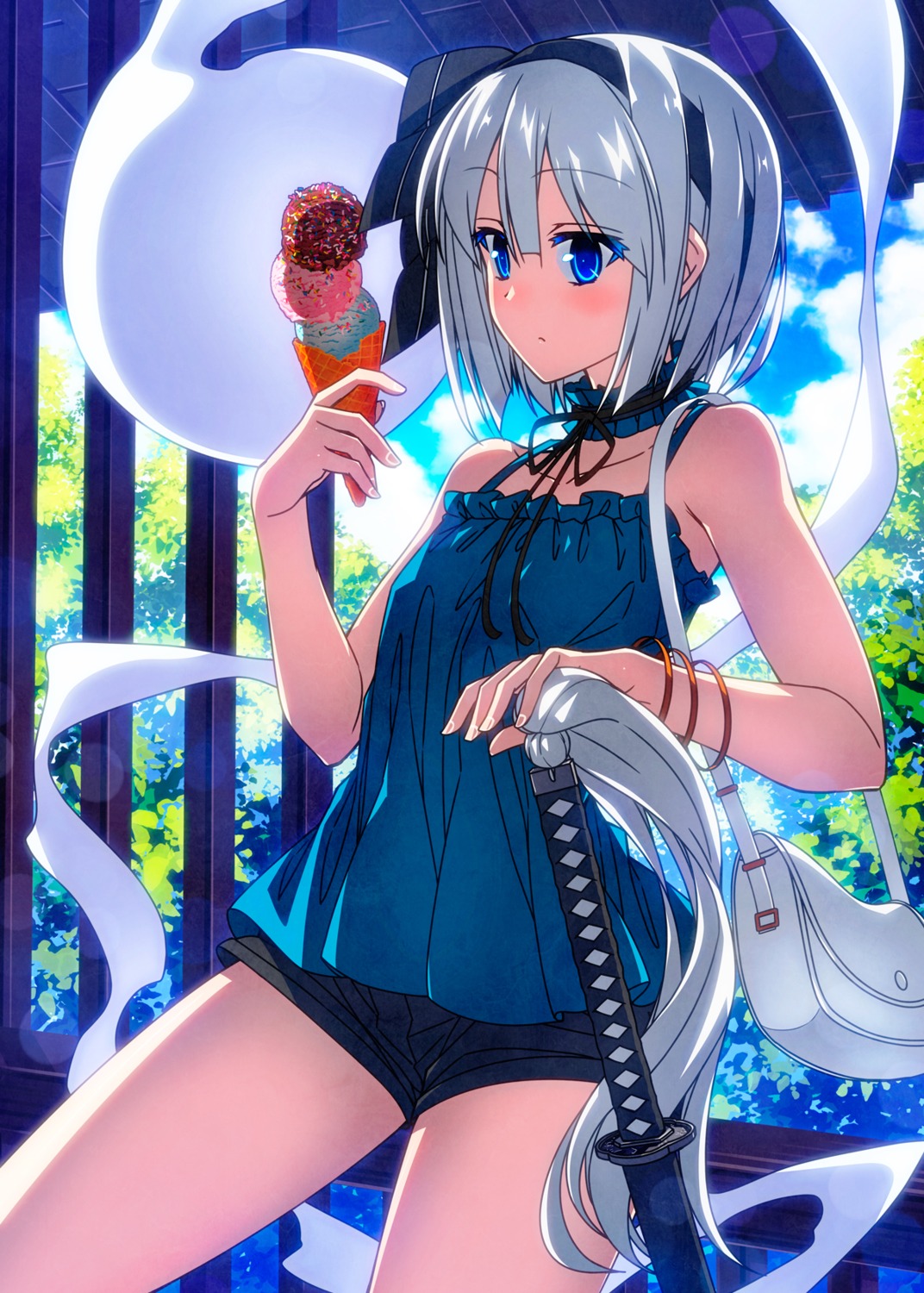 konpaku_youmu myon sazanami_mio sword touhou