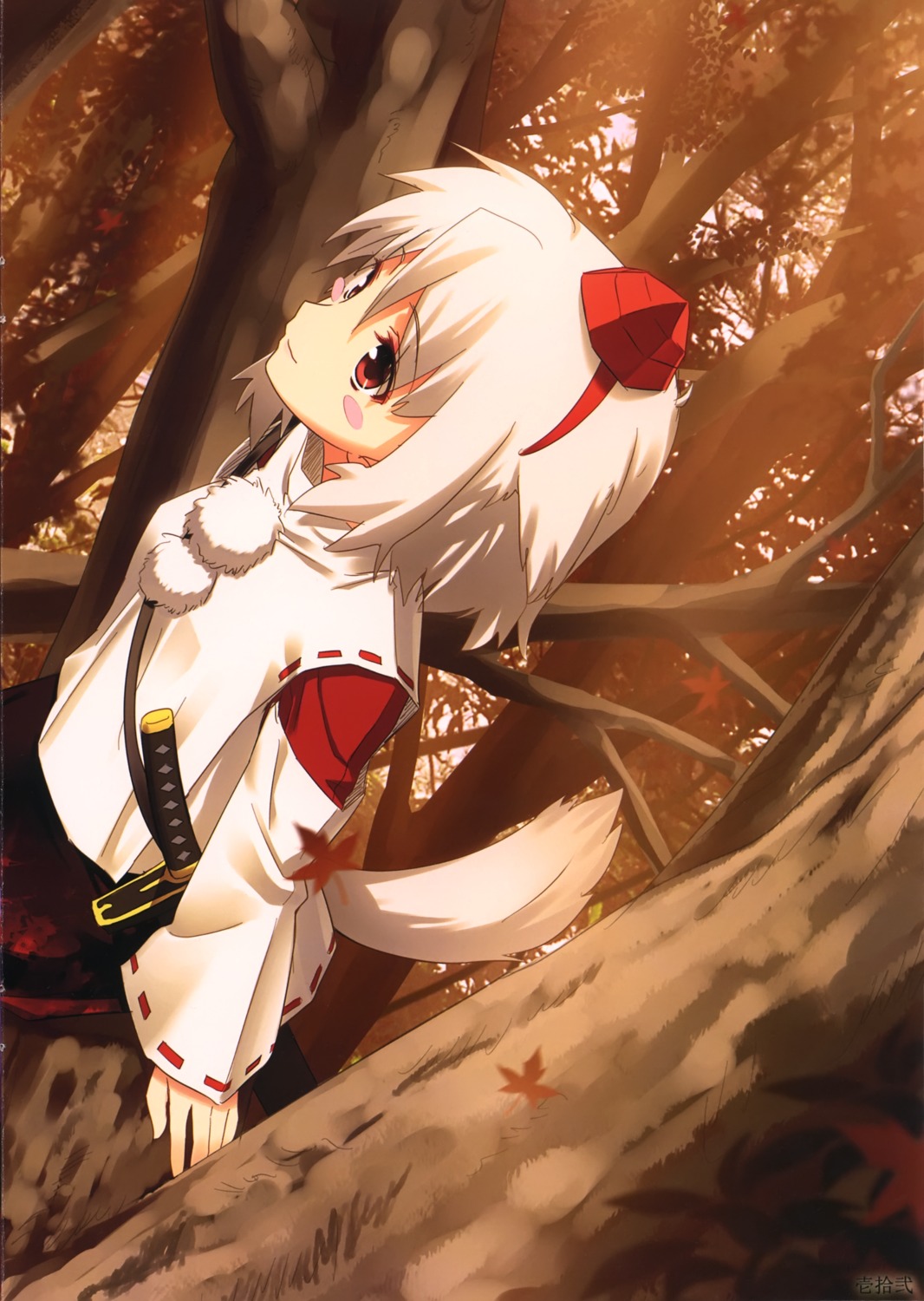 inubashiri_momiji kamikire_basami tail touhou yasuyuki