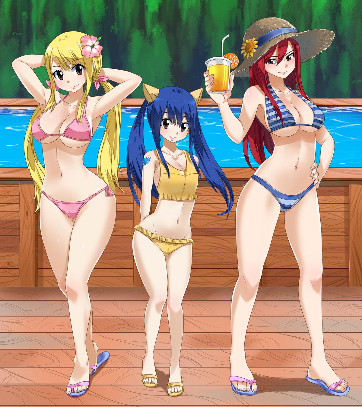 Gaston18 Planeptune Fairy Tail Erza Scarlet Lucy