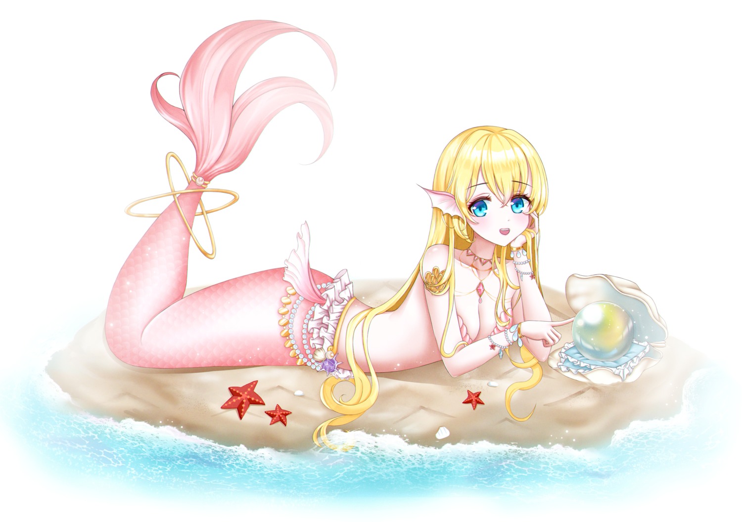 bikini_top mermaid monster_girl pora_0918 swimsuits tail