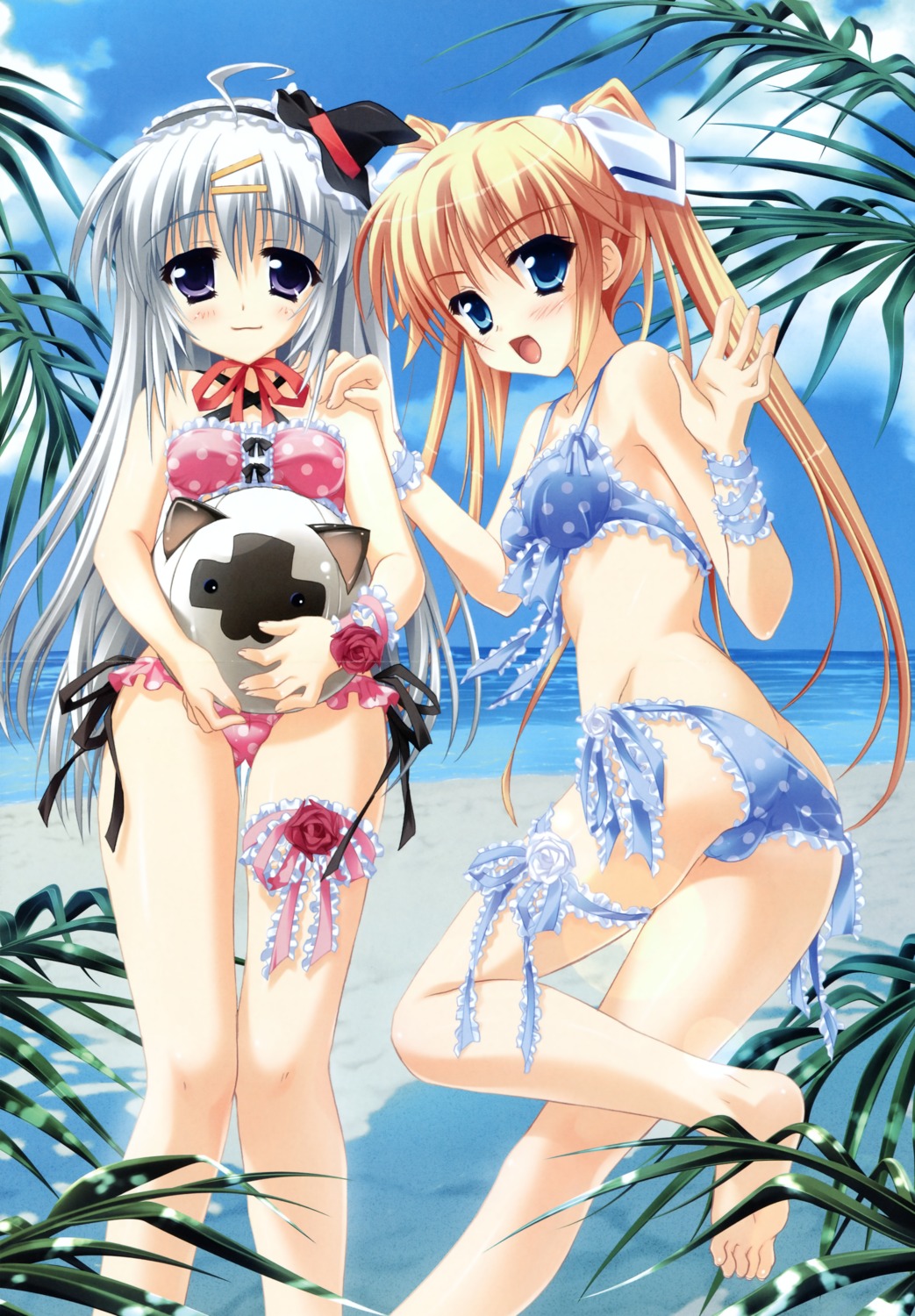 bikini cameltoe citiron_soft crease garter hinamatsuri_touko imouto_smile lolita_fashion nonaka_shiki swimsuits tsukino_koyomi