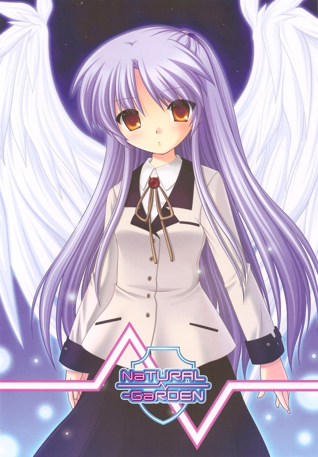 angel_beats! hinoue_itaru jpeg_artifacts seifuku tenshi wings