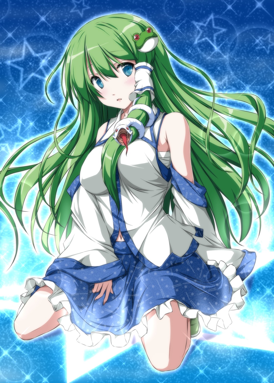 kochiya_sanae nori_tamago sarashi touhou