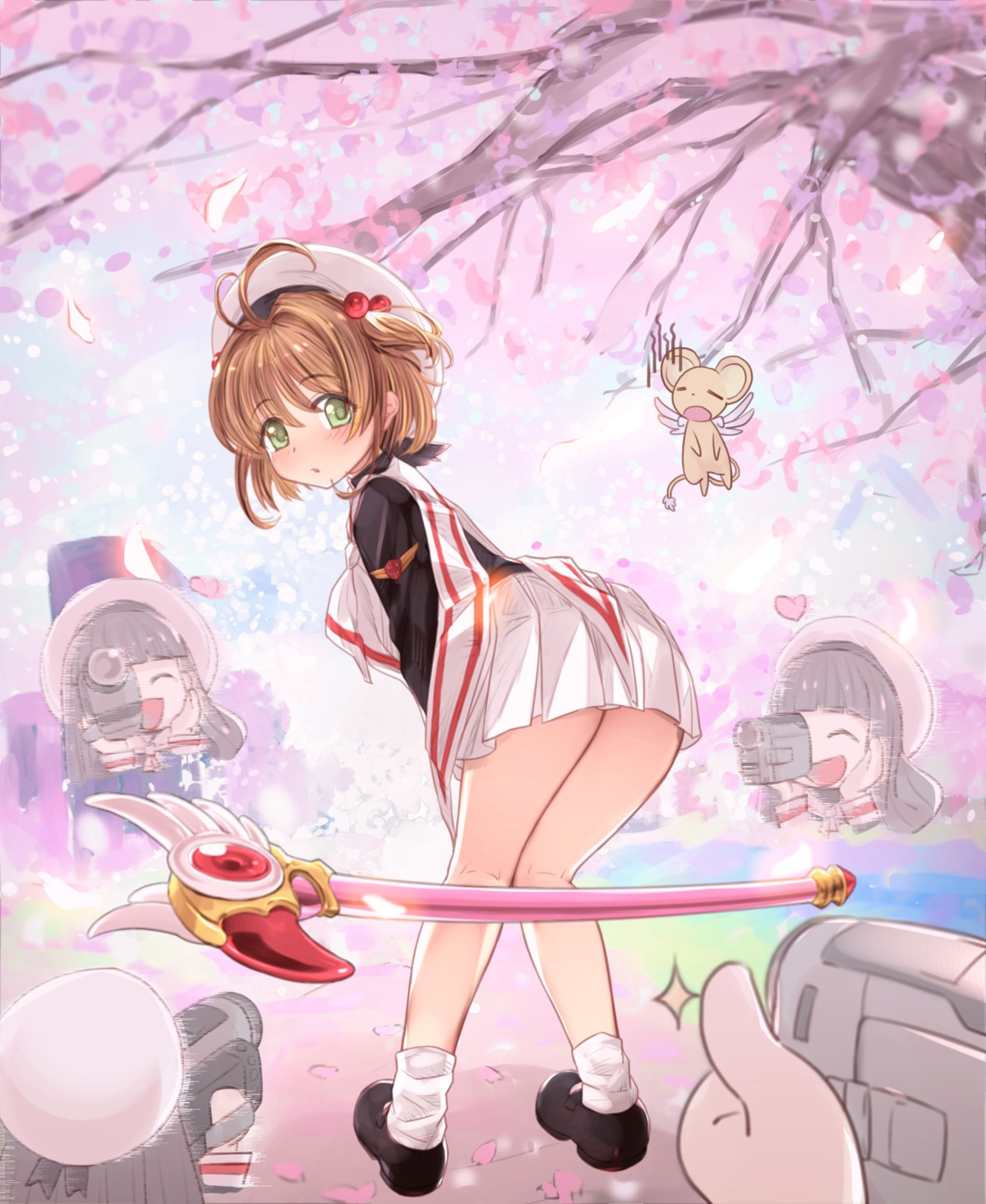 card_captor_sakura daidouji_tomoyo kerberos kinomoto_sakura seifuku shousumi_(ljayxh)