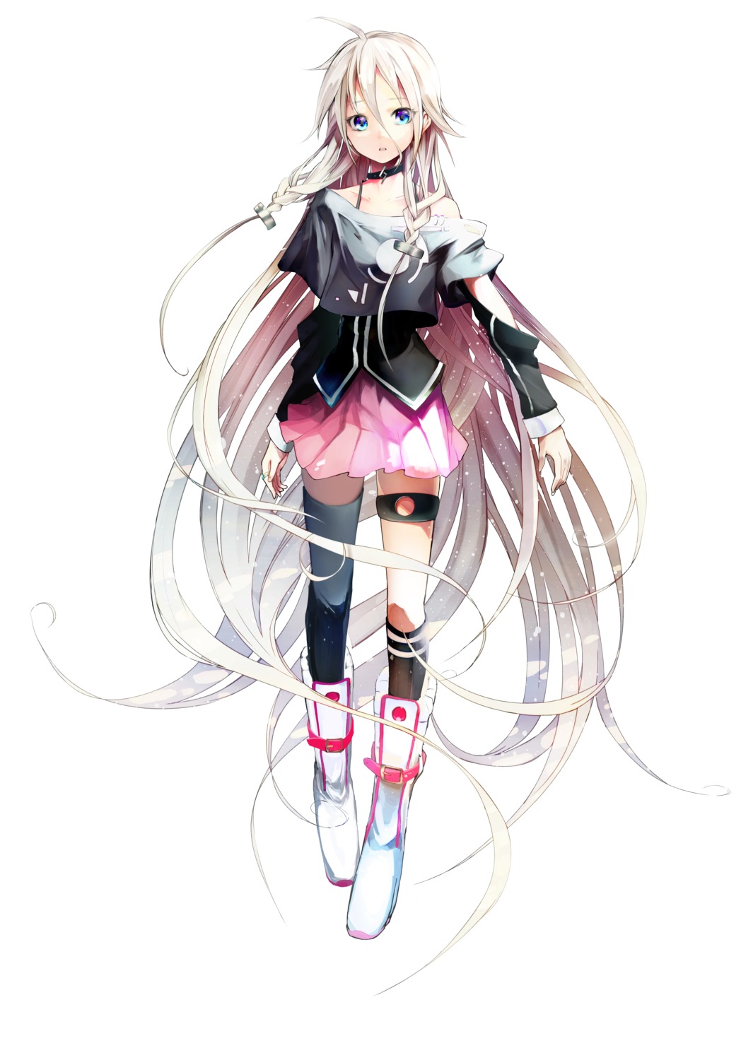 akasaka_aka garter ia_(vocaloid) thighhighs vocaloid