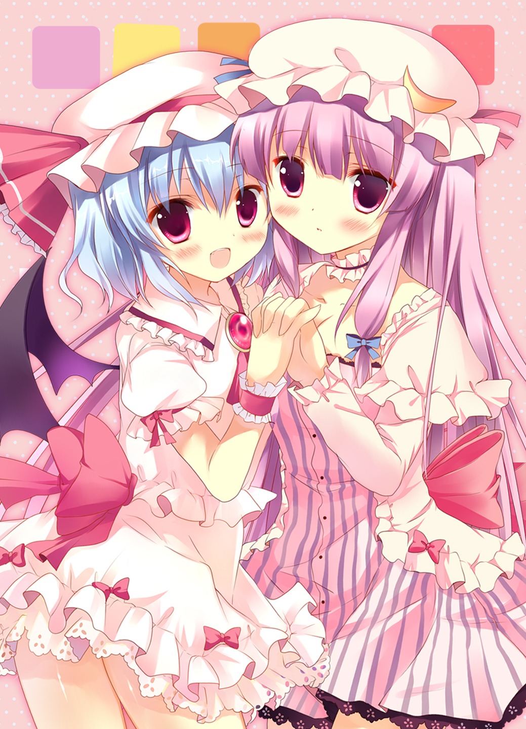 azumi_kazuki patchouli_knowledge remilia_scarlet touhou wings