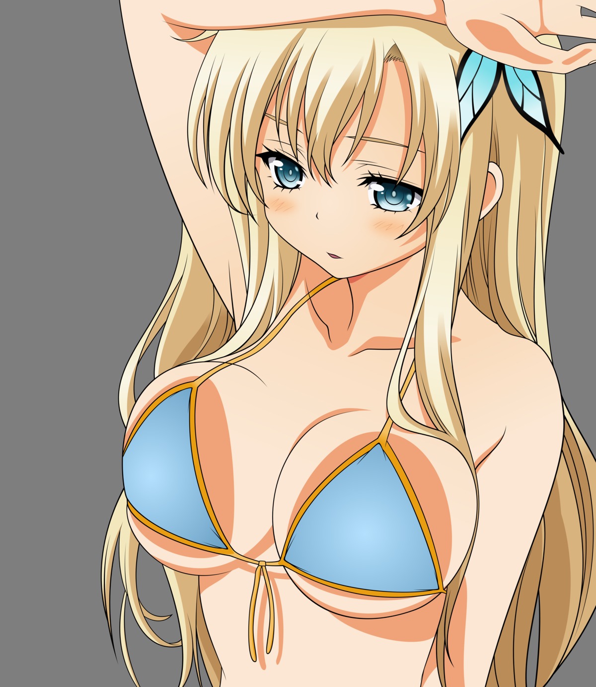 bikini boku_wa_tomodachi_ga_sukunai cleavage kashiwazaki_sena swimsuits transparent_png vector_trace