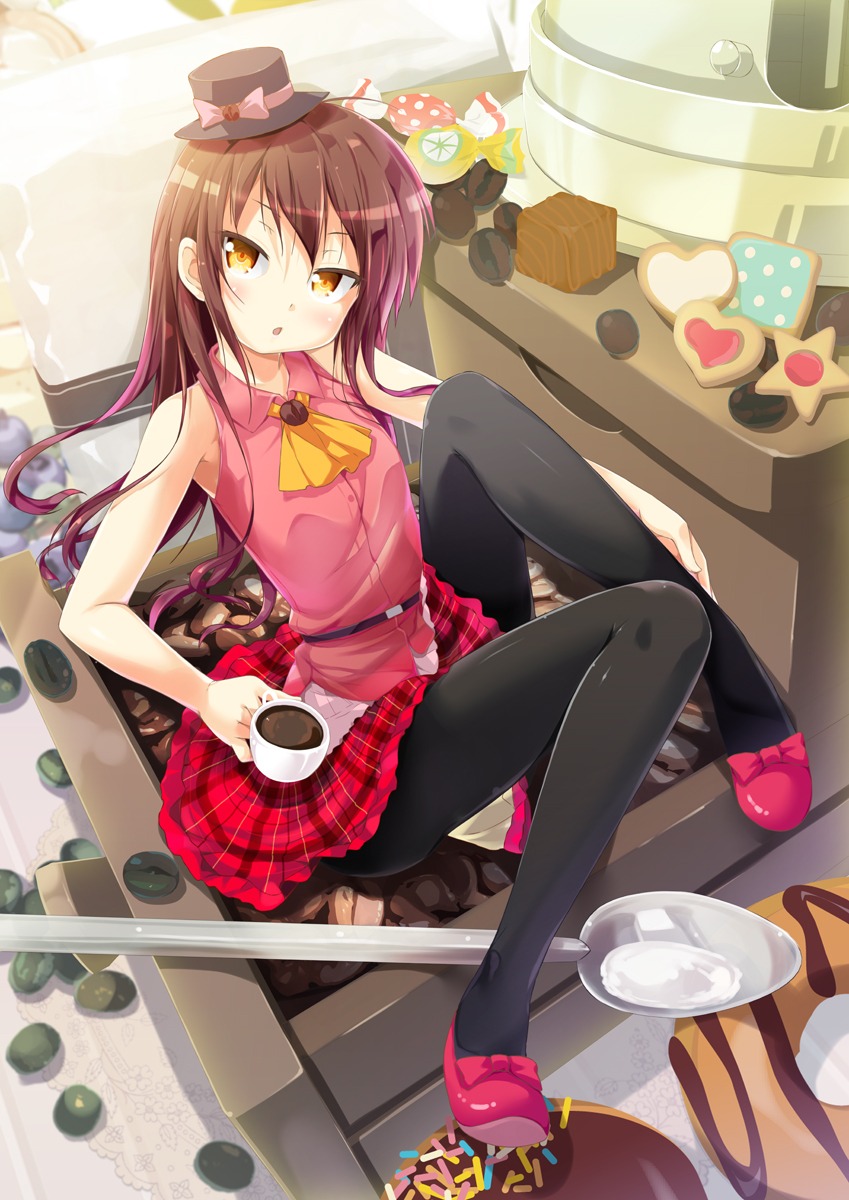 cafe-chan_to_break_time cafe_(cafe-chan_to_break_time) pantyhose porurin