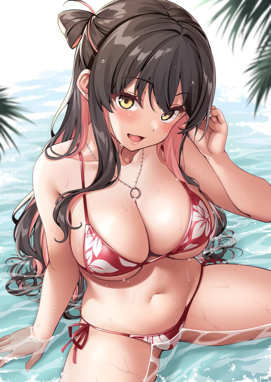 bikini ebifurya kantai_collection naganami_(kancolle) swimsuits wet