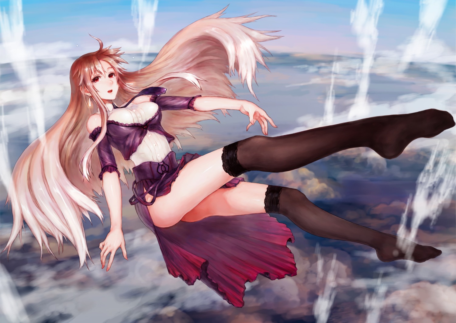 dress nopan sasagawa_(haikaiki) thighhighs