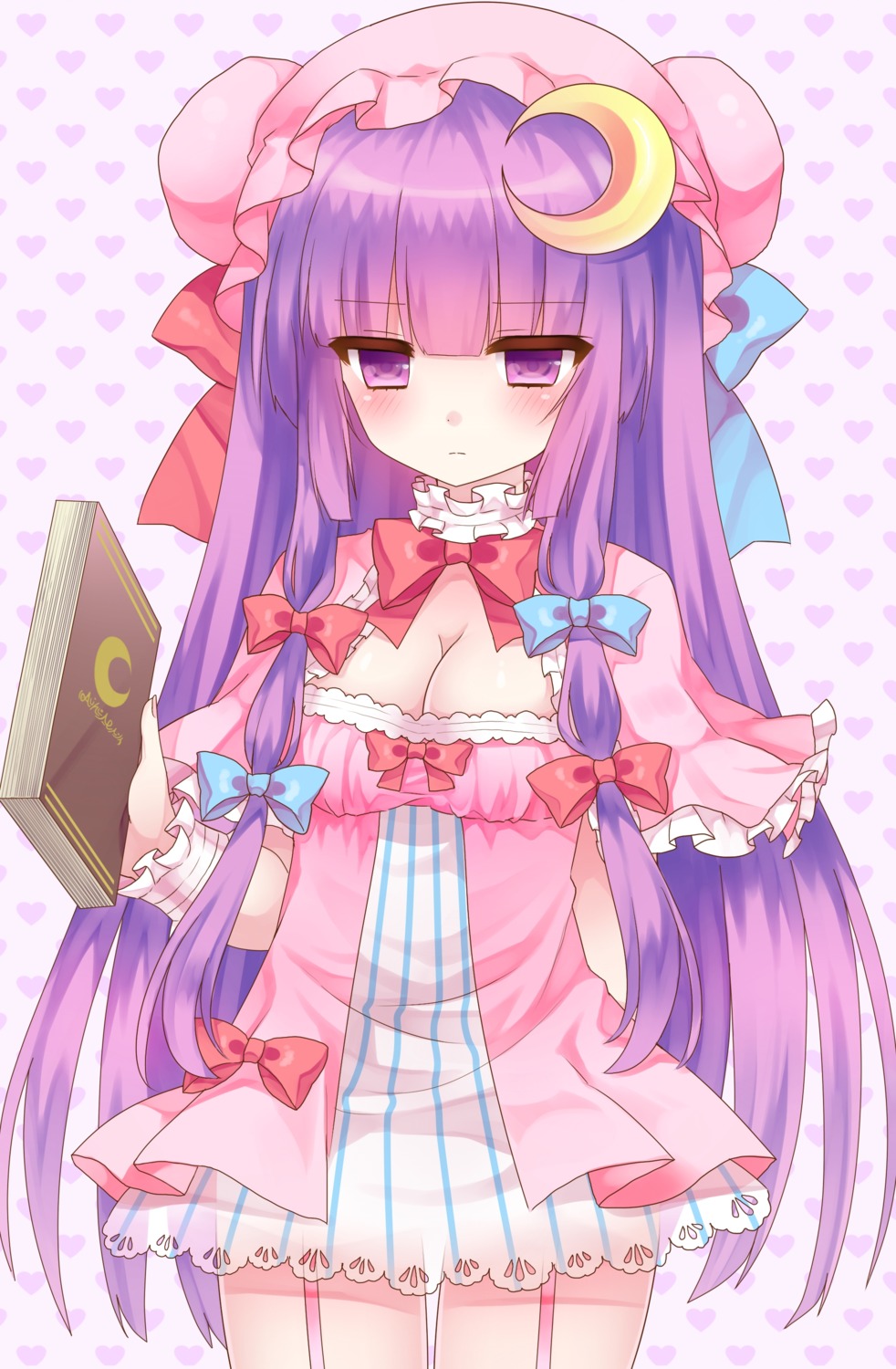 cleavage patchouli_knowledge stockings thighhighs touhou tsukikage_nemu