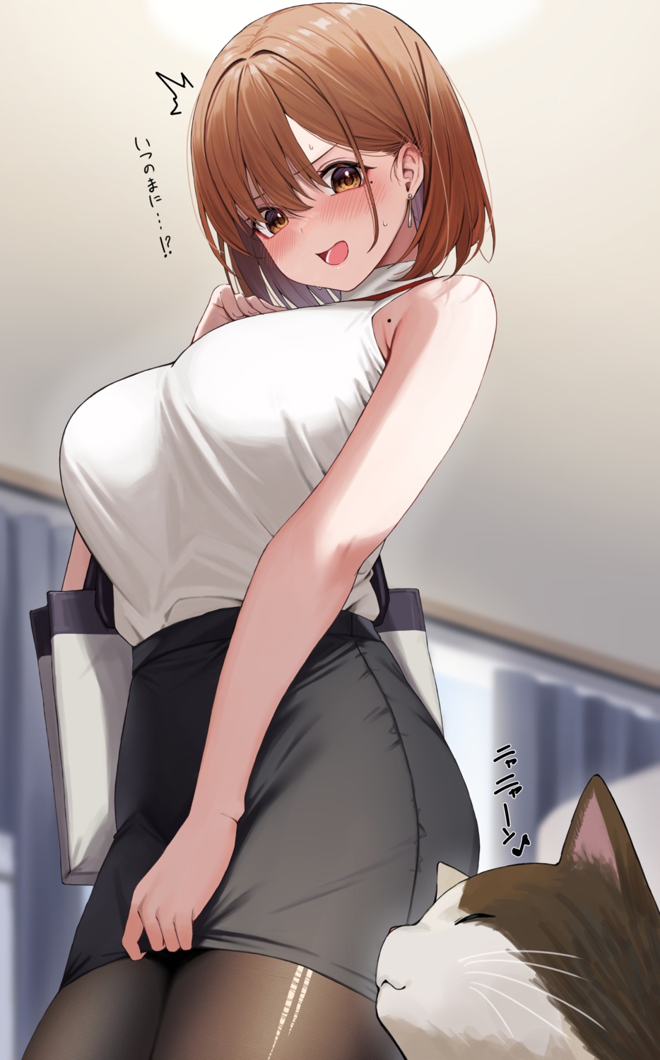 neko ol-chan_(udon.) pantyhose torn_clothes udon.