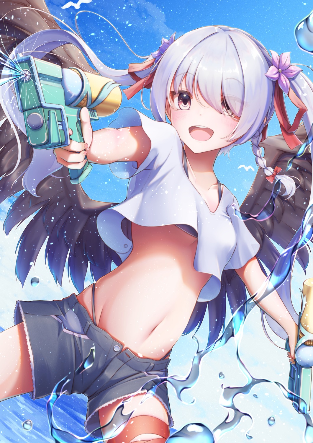 bandages bikini gun messiah_&_crea swimsuits wings