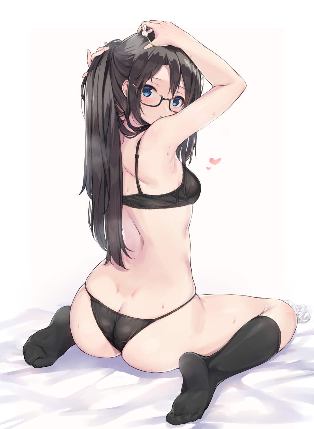 ass bra megane mitsumine_yuika pantsu the_idolm@ster the_idolm@ster_shiny_colors yoi_naosuke