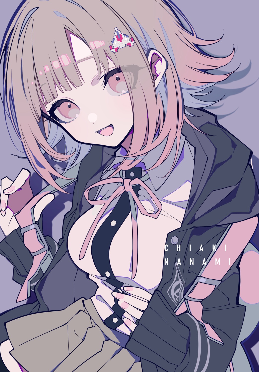 dangan-ronpa dangan-ronpa_2 mochizuki_kei nanami_chiaki seifuku thighhighs