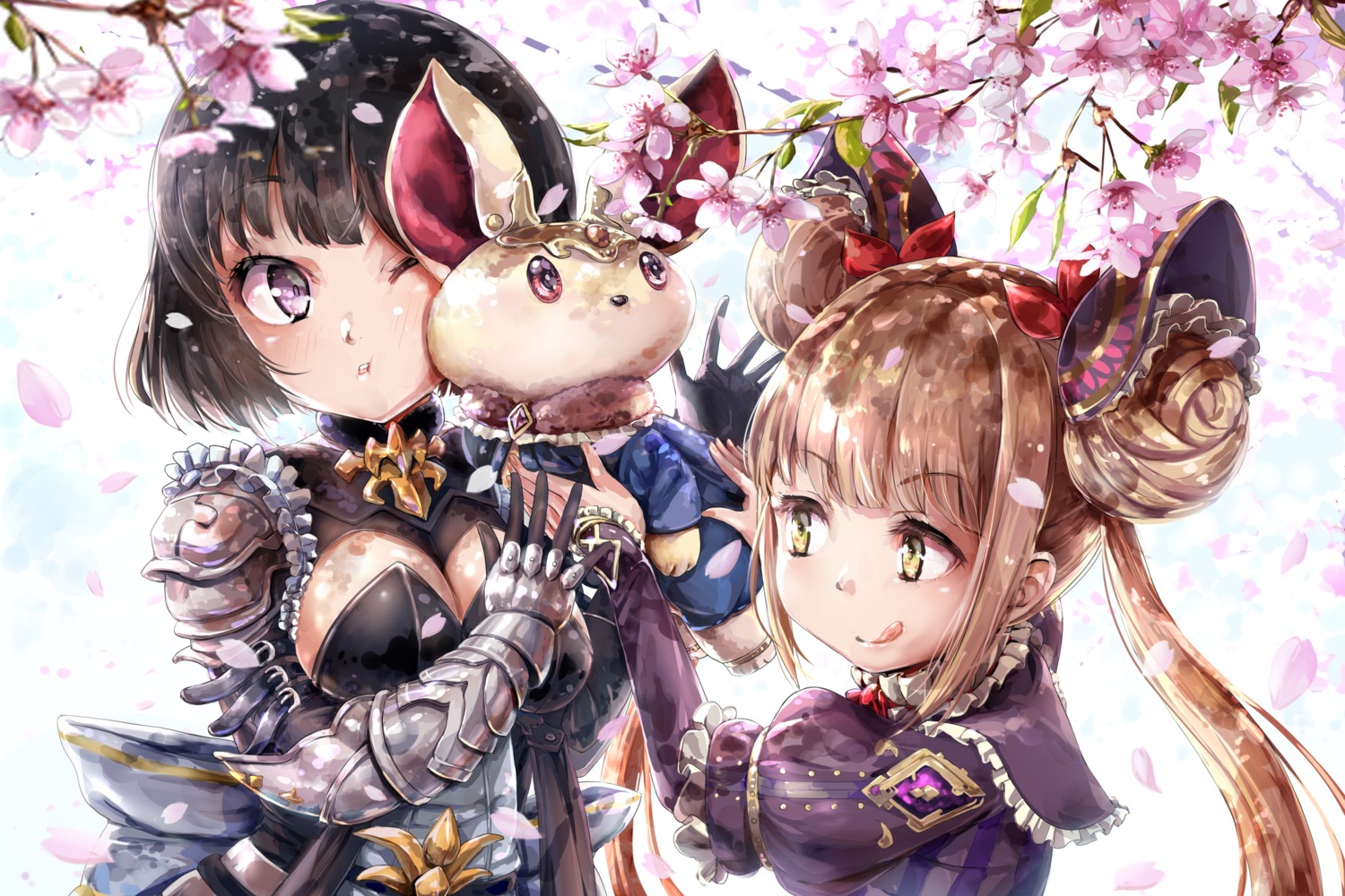 armor cleavage erika_(shadowverse) kntrs_(knyrs) luna_(shadowverse) shadowverse