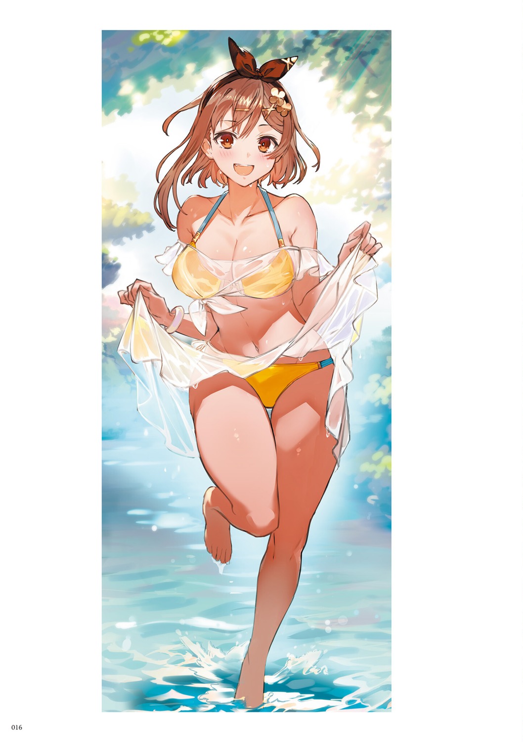 atelier atelier_ryza atelier_ryza_3 bikini koei_tecmo reisalin_stout see_through skirt_lift swimsuits toridamono wet wet_clothes