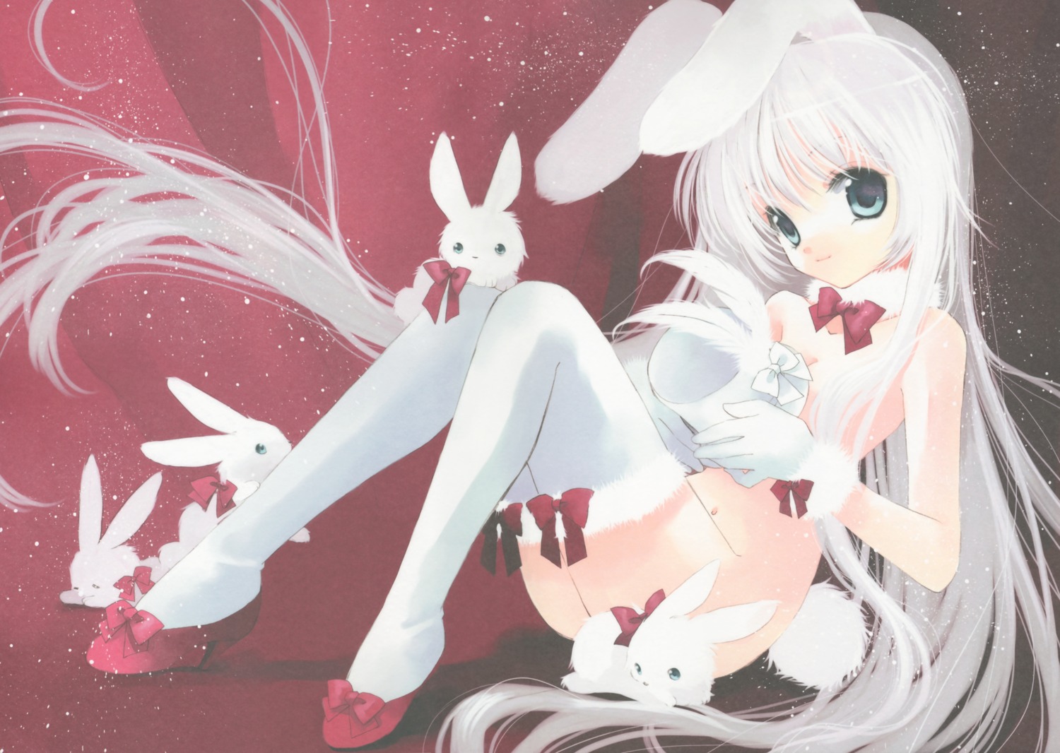 animal_ears bunny_ears fixed heels loli naked rami tail thighhighs