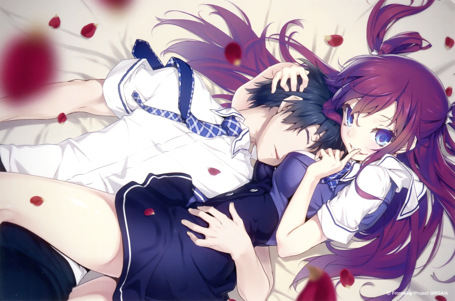 endcard grisaia grisaia_no_kajitsu kazami_yuuzi nilitsu seifuku suou_amane