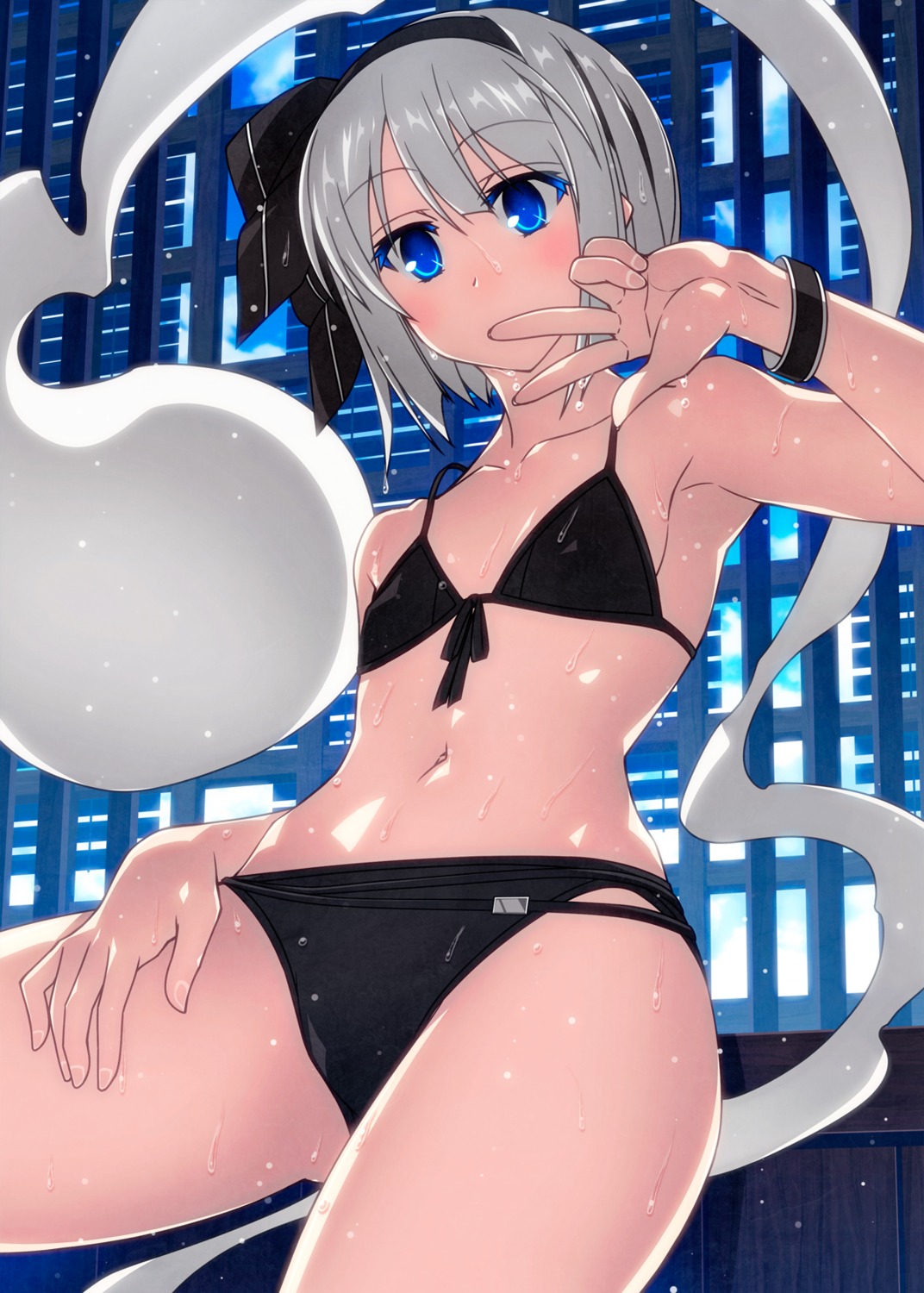 bikini konpaku_youmu sazanami_mio swimsuits touhou wet