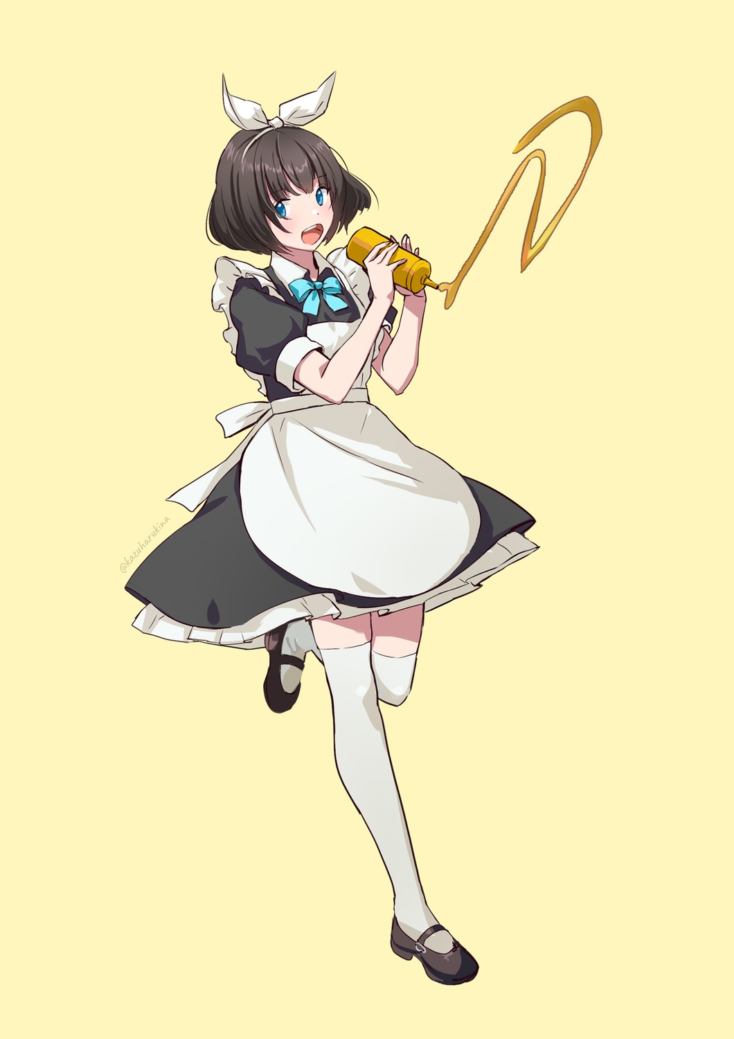 kazuharu_kina maid thighhighs