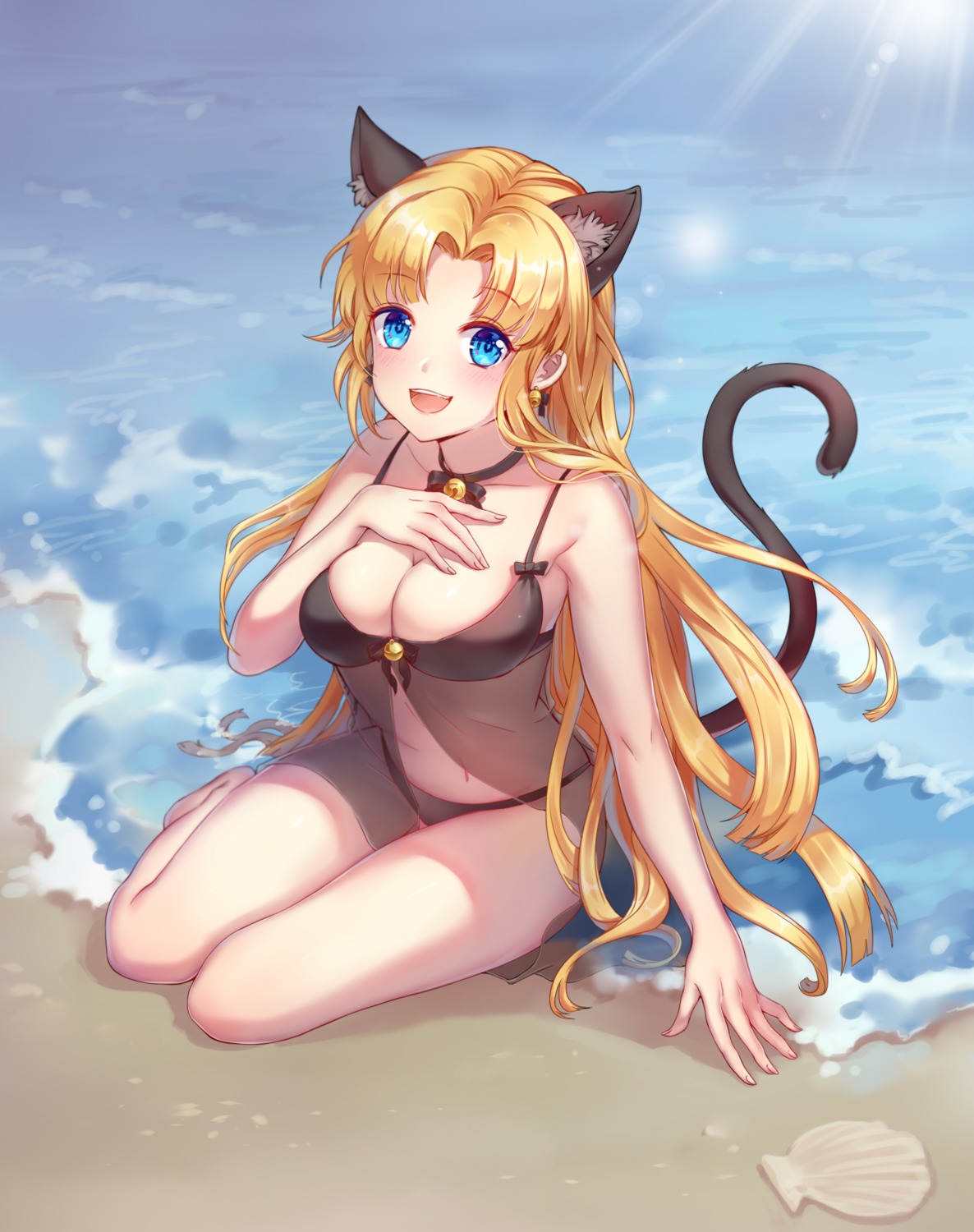 animal_ears bikini hiroshi_taeru_qwq nekomimi swimsuits tail